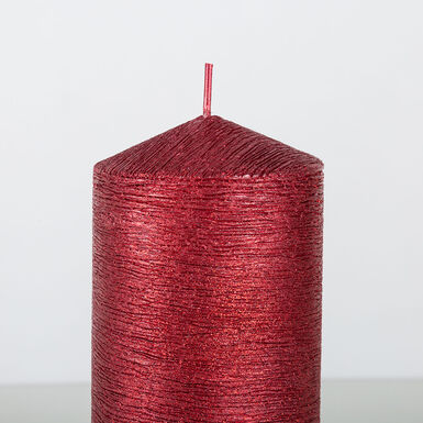 Vela decorativa pilar rojo Ø7x20cm