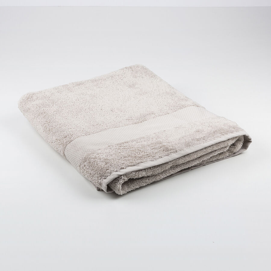 Toalla de ducha XL de algodón beige Vic 100x150cm - 500 gr/m²