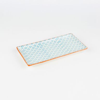 Fuente de porcelana azul Gita 25x13cm