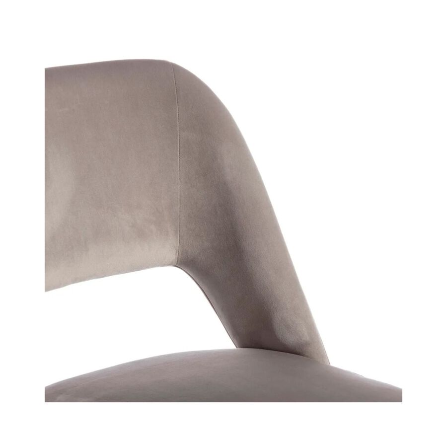 Set de 2 sillas de comedor velvet gris Mayah 56x49x83cm