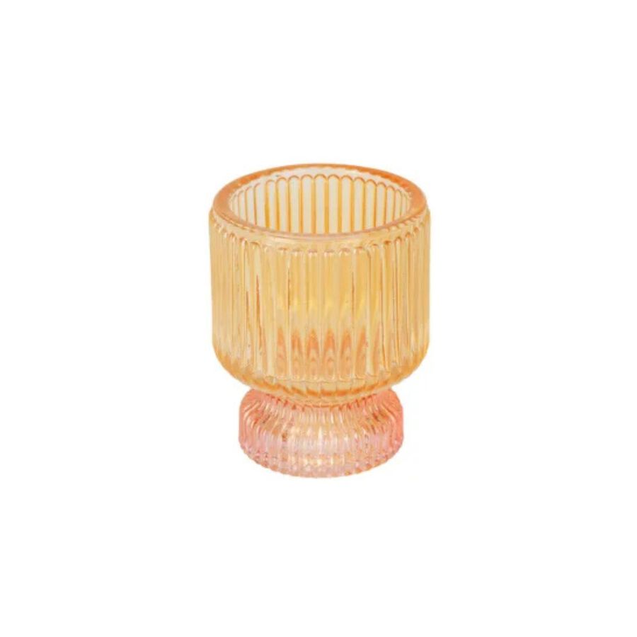 Portavelas de vidrio de colores Dinis