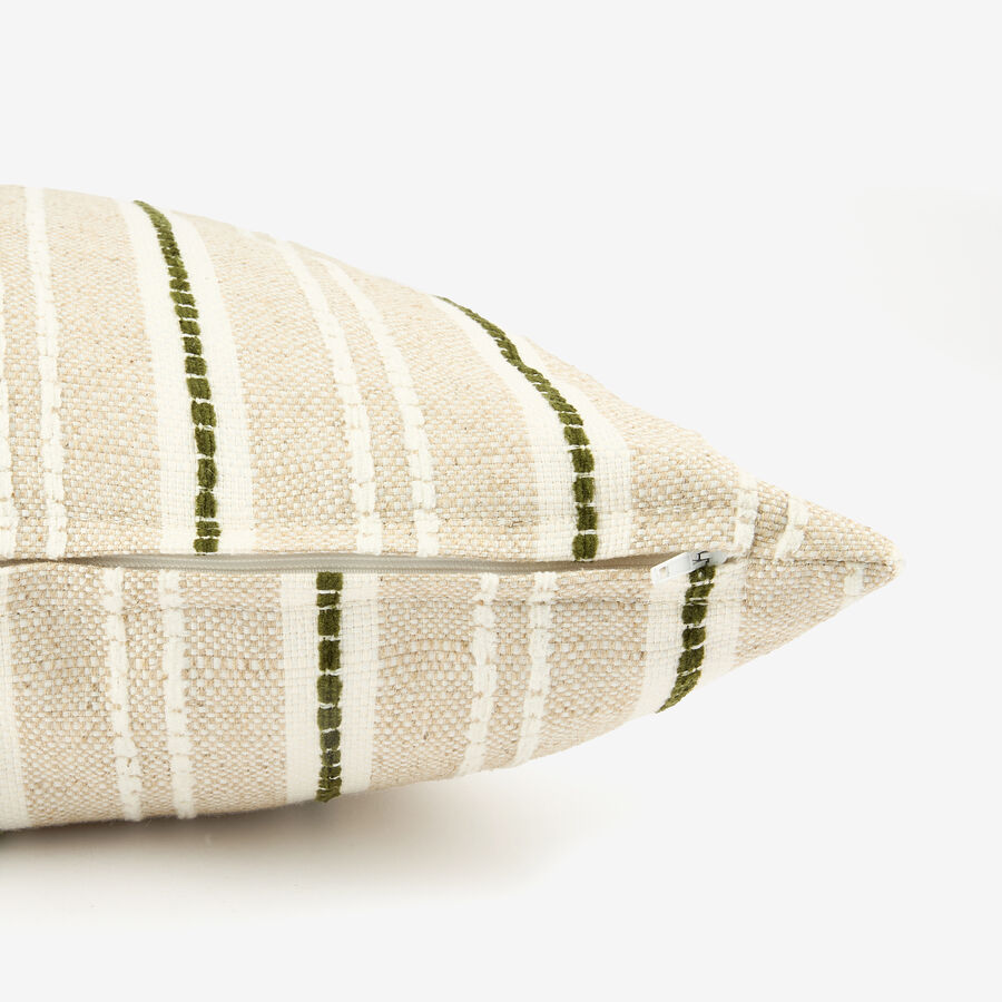 Funda de coj&iacute;n beige y oliva Jarfa 45x45cm