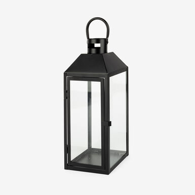 Farol de metal negro Fenjer Ø15x39cm