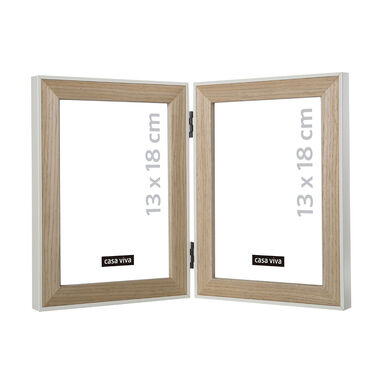 Marco Fotos Doble Madera 13x18