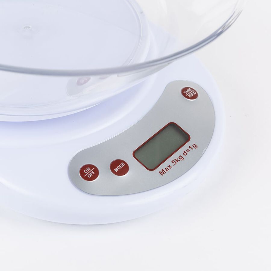 Báscula para cocina con bol de plástico 5kg