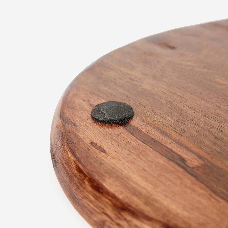 Plato de madera nogal de 28cm