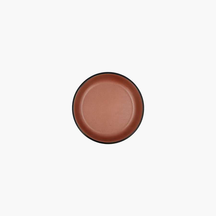 Bol recto de melamina marr&oacute;n y negro Gio &Oslash;12,5cm