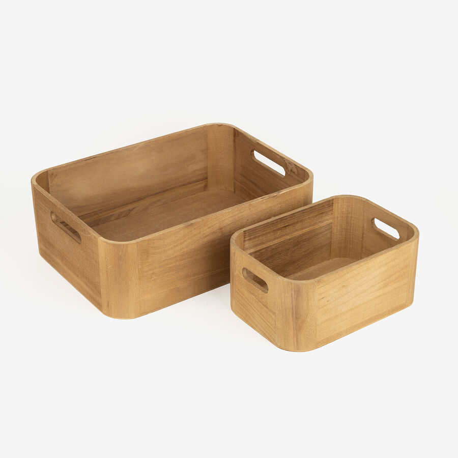 Cesta de madera Kiri 24x16x11cm