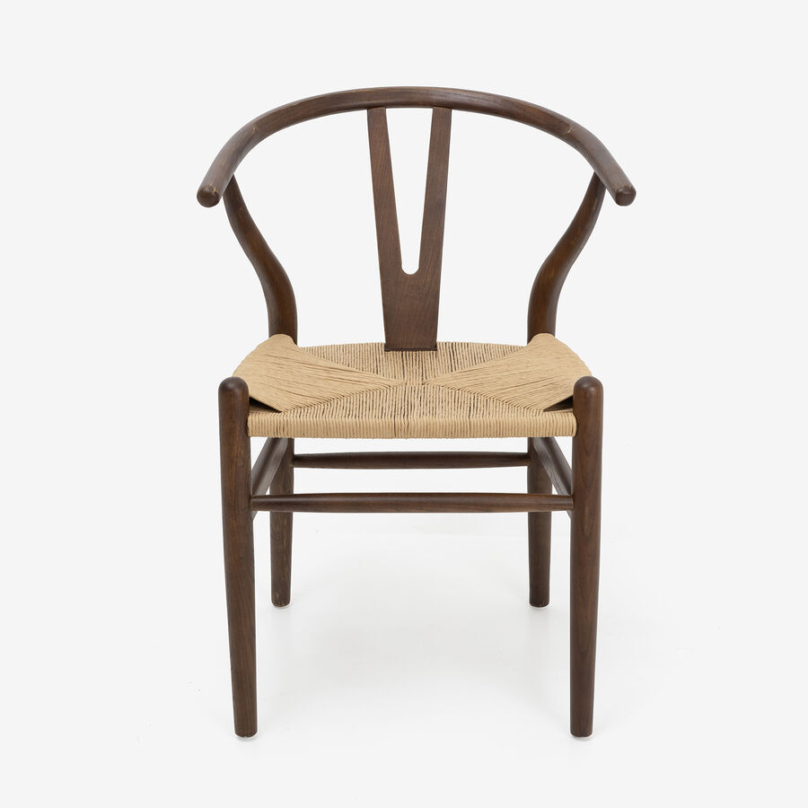 Silla de comedor de madera marron oscuro Irma 49x42x78cm Clau&Chloe