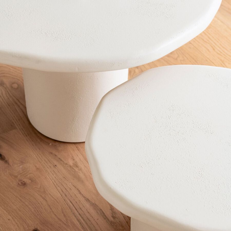 Set de 2 mesas auxiliares de microcemento Kurli 75/50cm Clau&Chloe