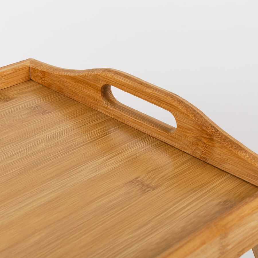 Bandeja para cama de bamb&uacute; 50x30x19cm