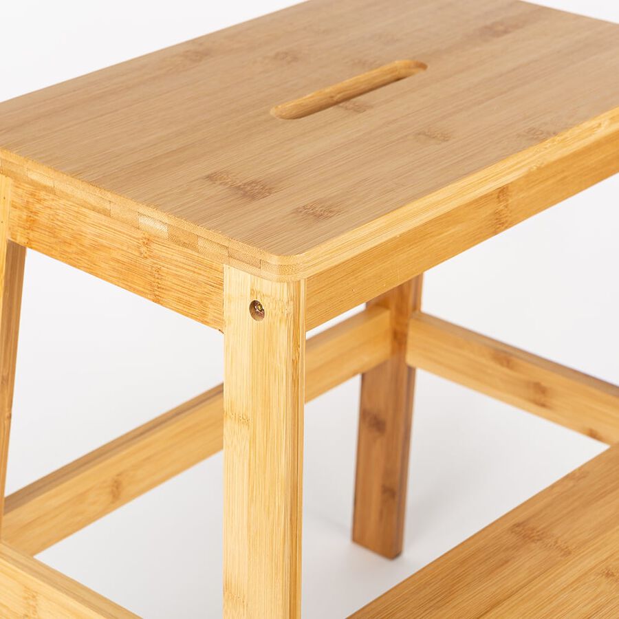 Escalera de bambú de 2 peldaños