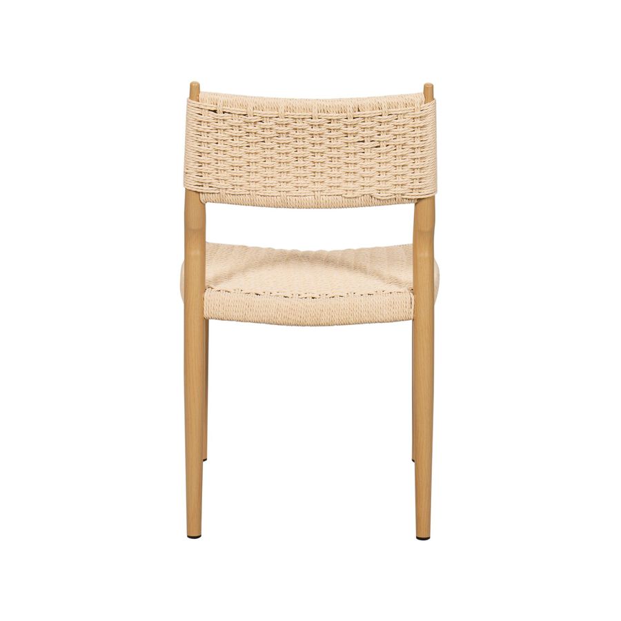 Silla de comedor efecto madera beige Vilma 56x50x82cm Clau&Chloe