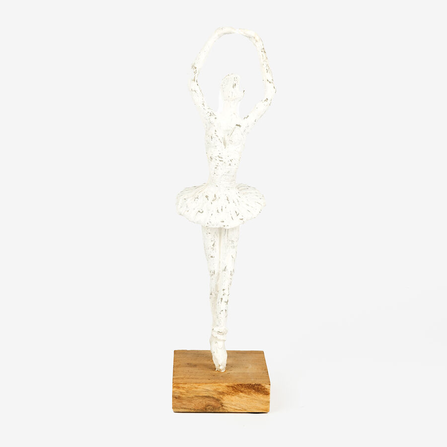 Figura decorativa de madera de mango bailarina Quinta 41cm