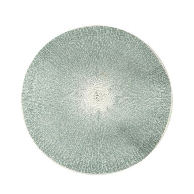 Mantel individual de fibra turquesa Fiber Ø38cm