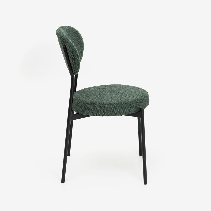 Silla de comedor verde oscuro Candela 49x53 Clau&Chloe