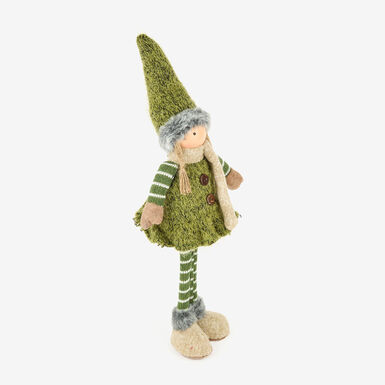 Figura decorativa Muñeca de pie verde 45cm