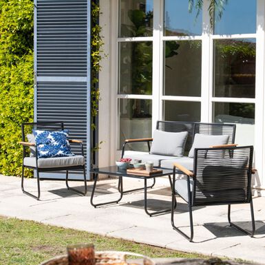 Set de jardín de 4 piezas de metal Boracay