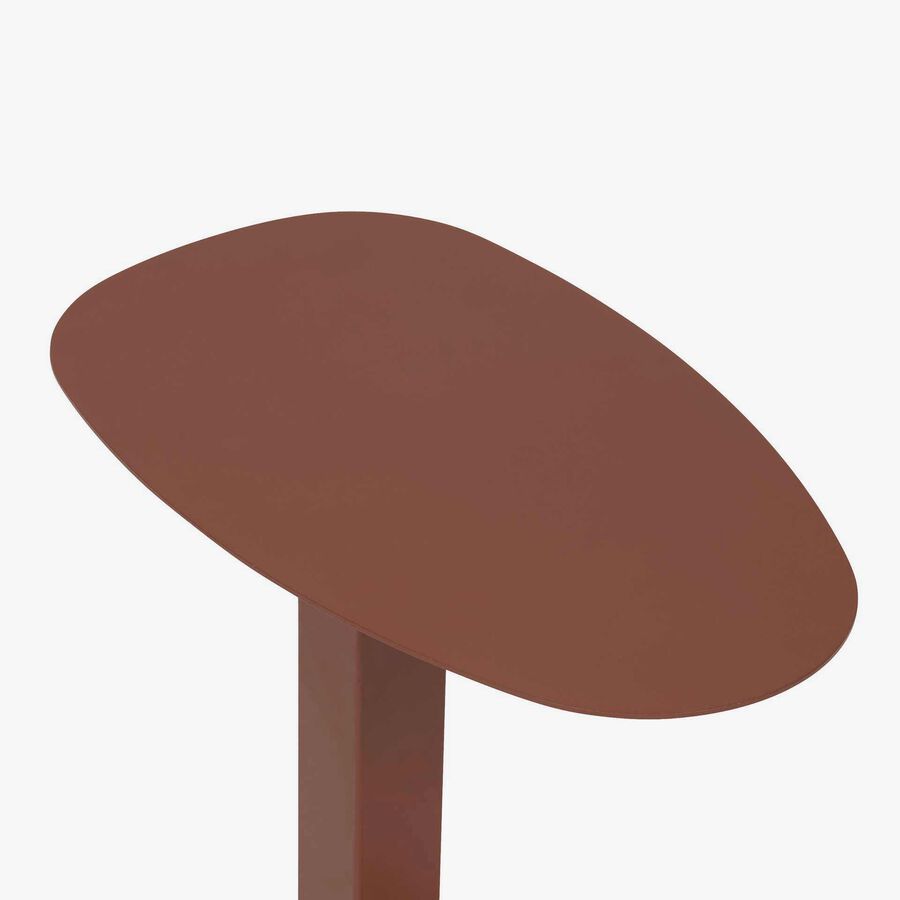 Mesa auxiliar de jard&iacute;n de aluminio caoba Venira 50x30x50cm