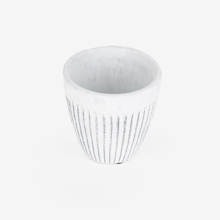 Macetero de cer&aacute;mica blanca Siros &Oslash;12x12cm