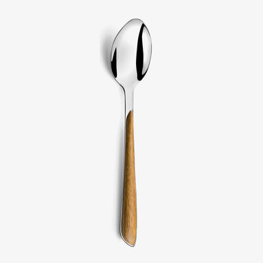 Cuchara de mesa de acero in&oacute;xidable efecto madera Savia