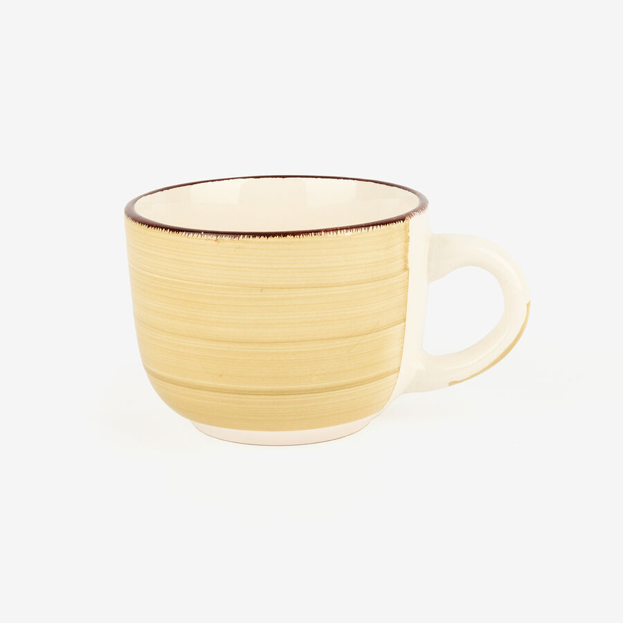Taza jumbo de gres beige Bernal &Oslash;8x11cm 43cl