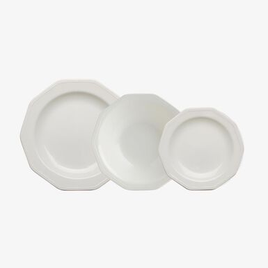 Vajilla de 12 piezas blanca de loza White windsor