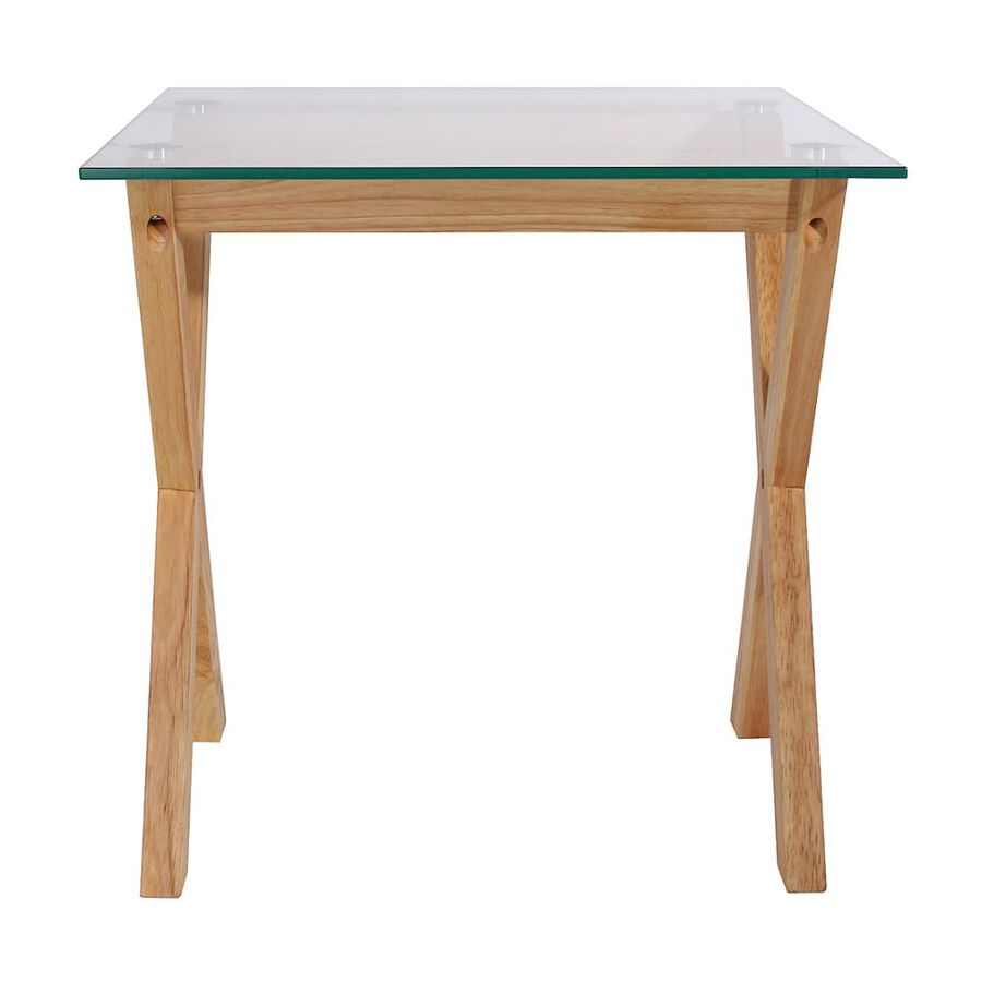 Conjunto de 2 mesas auxiliares nido de cristal