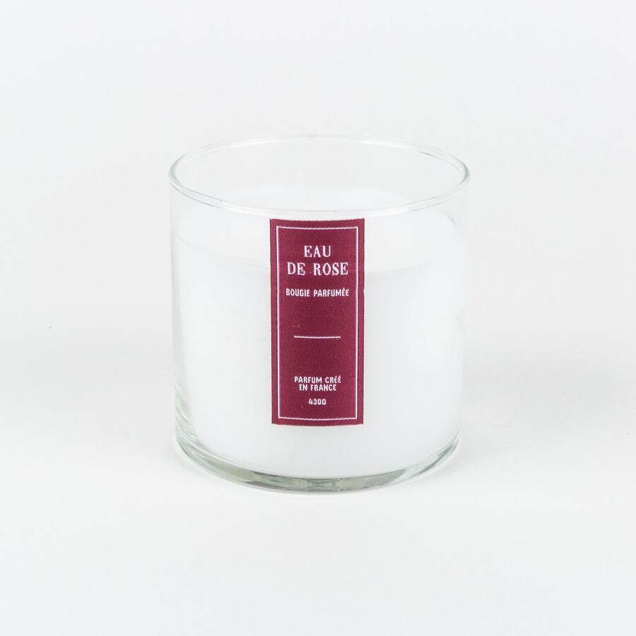 Vela aromática rosa con vaso Clare Ø10x10cm