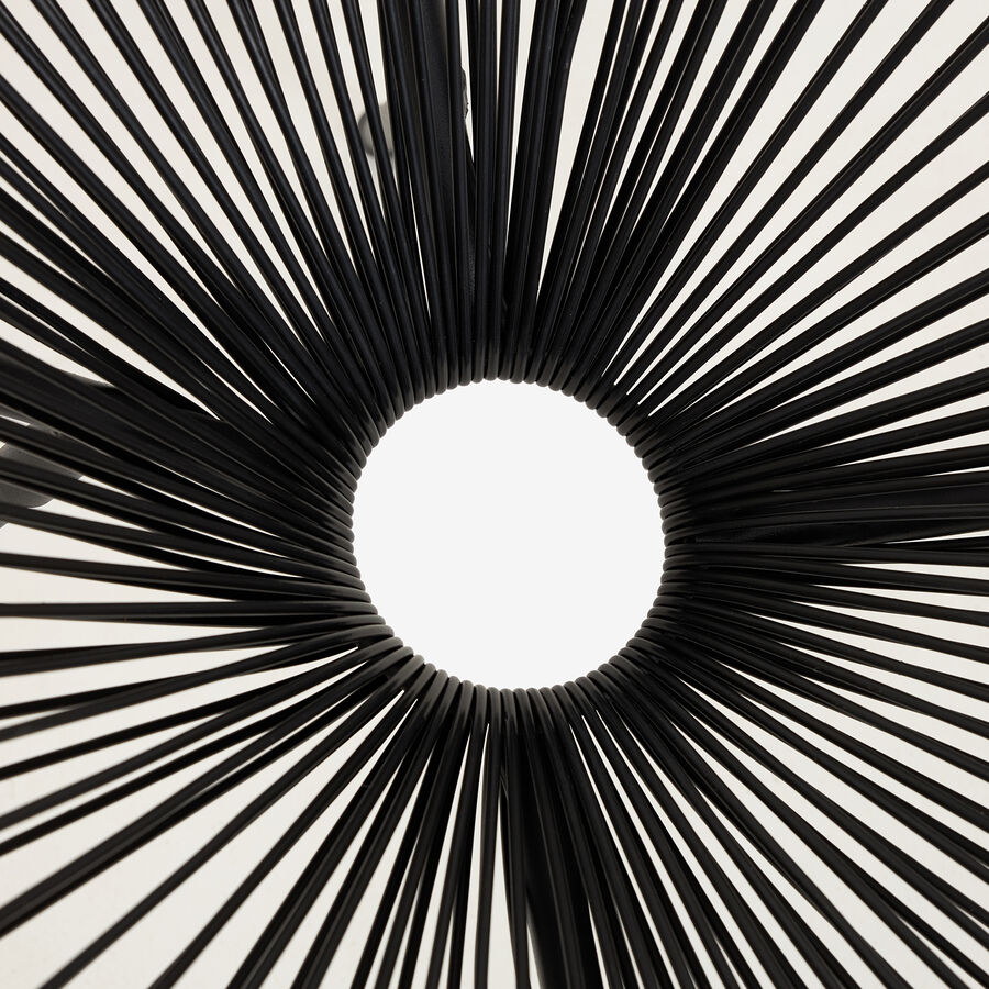 Silla de jardín de ratán sintético y acero negro Acapulco 72x90x83cm