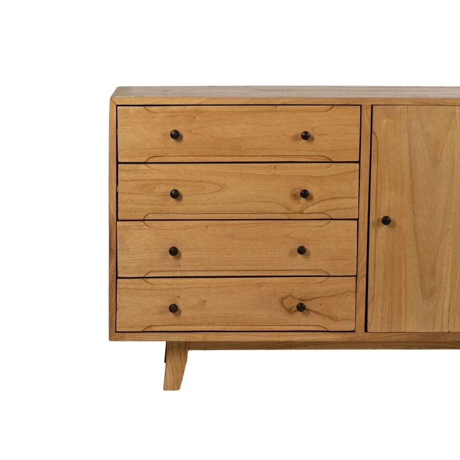 Aparador de madera de mindi 130x40x80cm