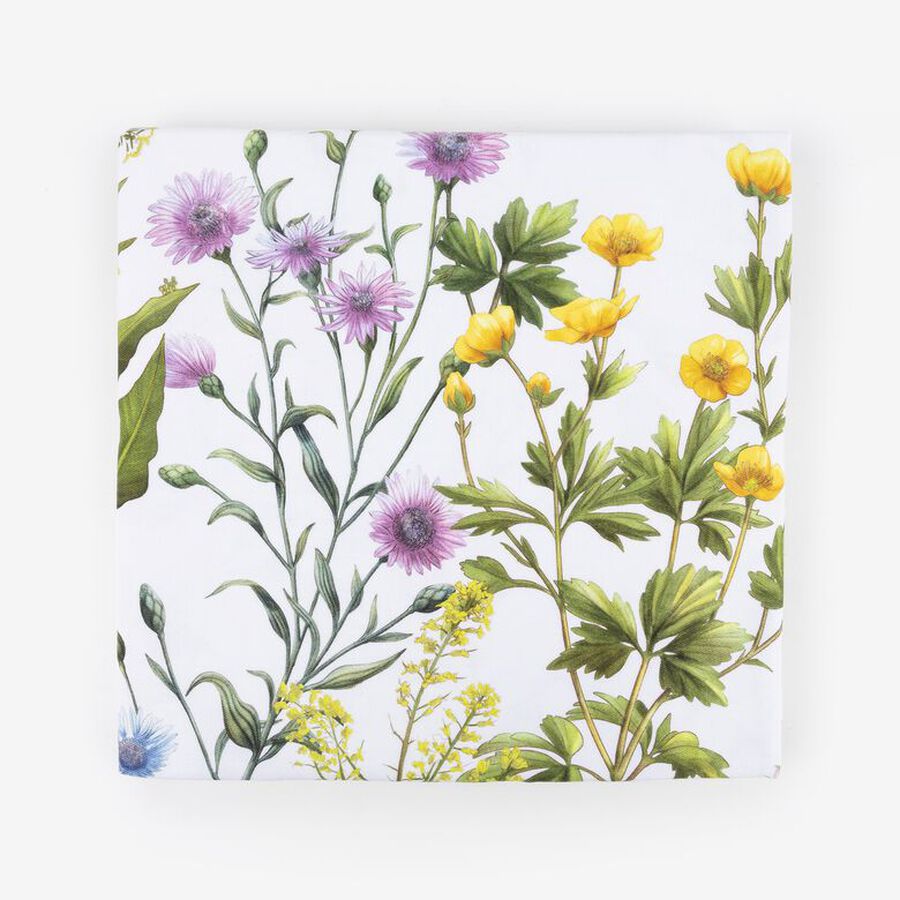 Mantel de algodón florido 150x150cm