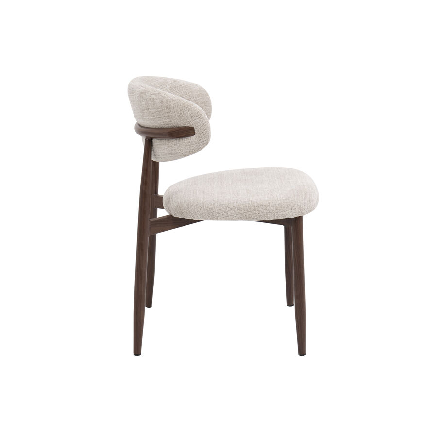 Silla de comedor efecto madera marfil Martina 54x52x76cm Clau&Chloe