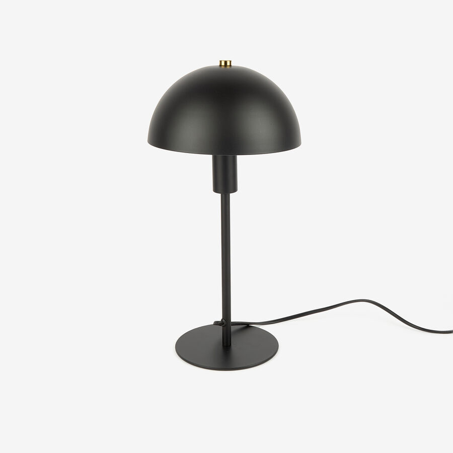 L&aacute;mpara de mesa negra de metal Jeyne 18x36cm