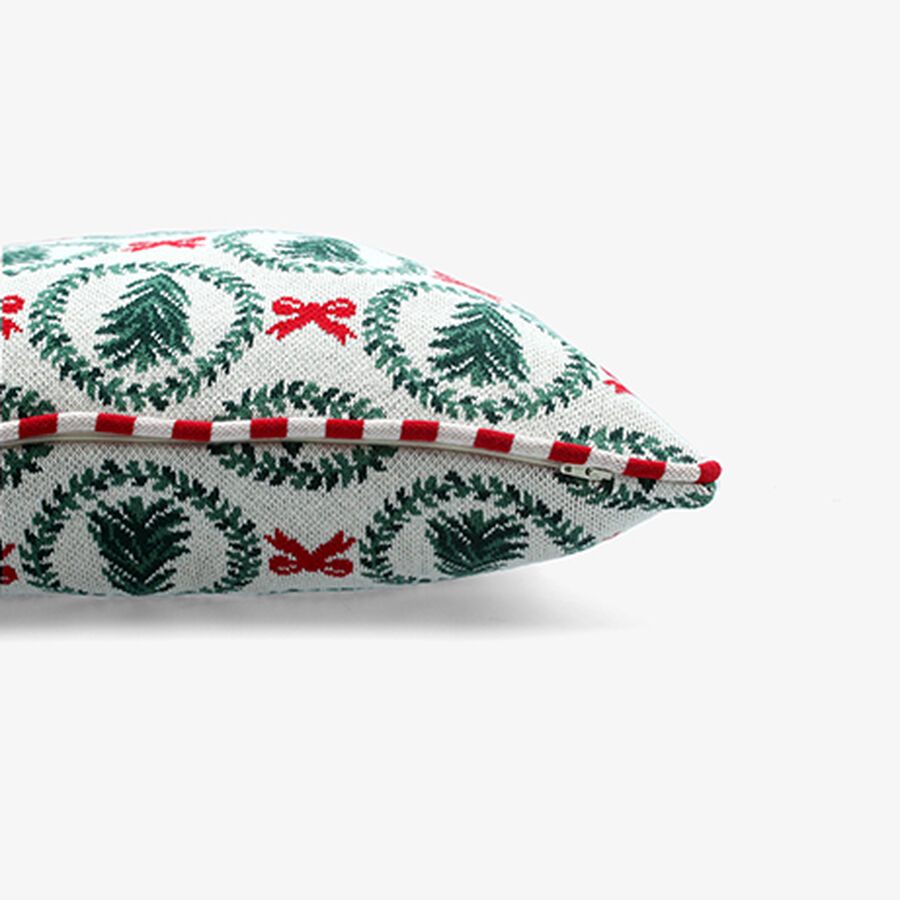 Funda de coj&iacute;n con coronas navide&ntilde;as Merry 45x45cm