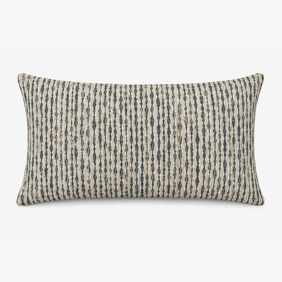 Funda de coj&iacute;n reversible azul de algod&oacute;n y poli&eacute;ster Sira 30x45cm