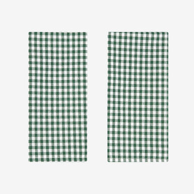 Set de 2 servilletas Vichy verde 45x45cm