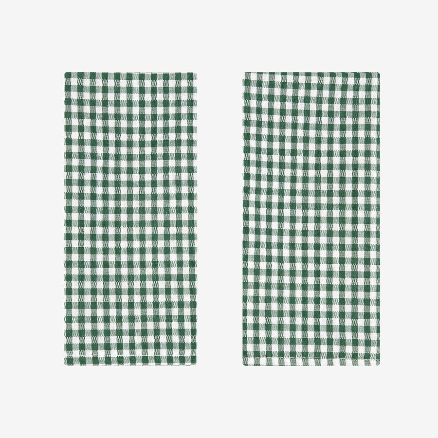 Set de 2 servilletas Vichy verde 45x45cm