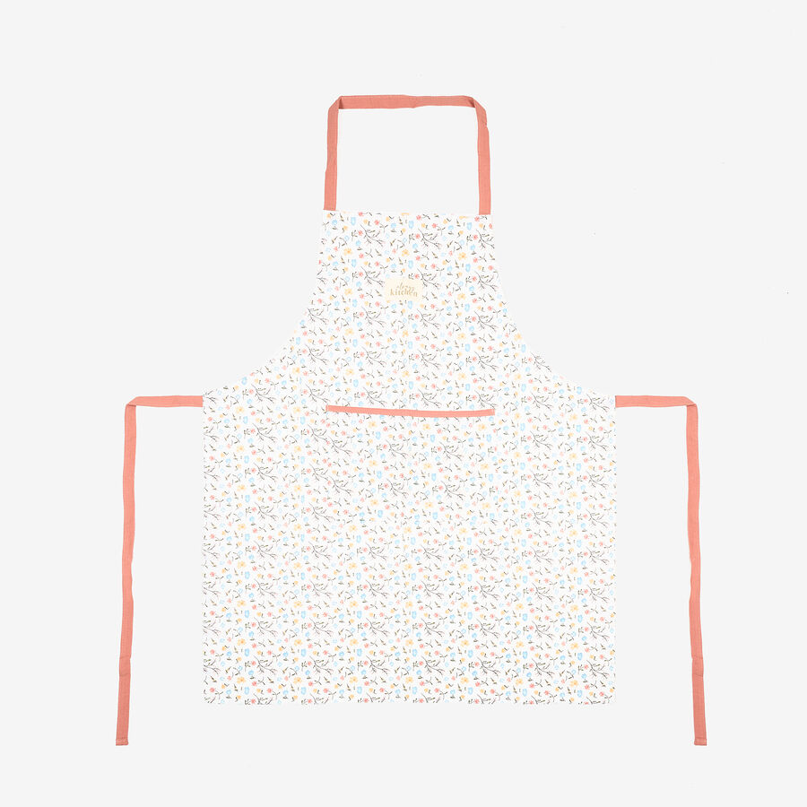 Delantal de algod&oacute;n Flores 65x80cm
