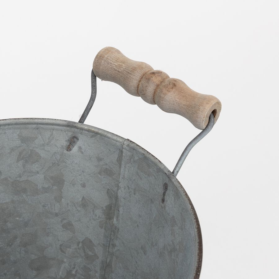 Macetero de zinc ovalado Udine 40x18cm