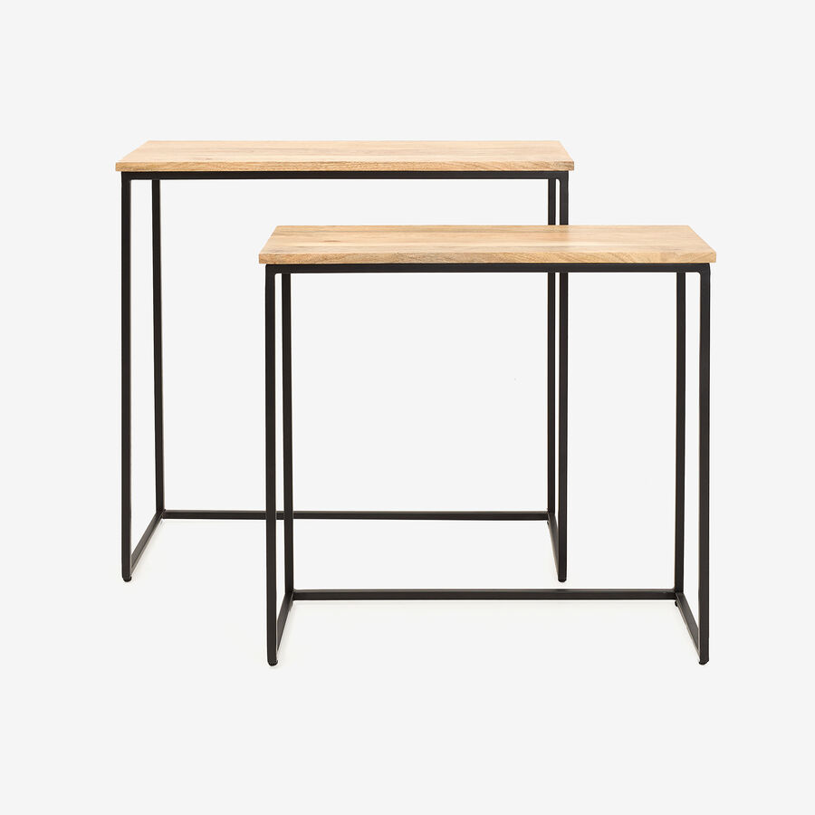 Set de 2 consolas de madera de mango Boston