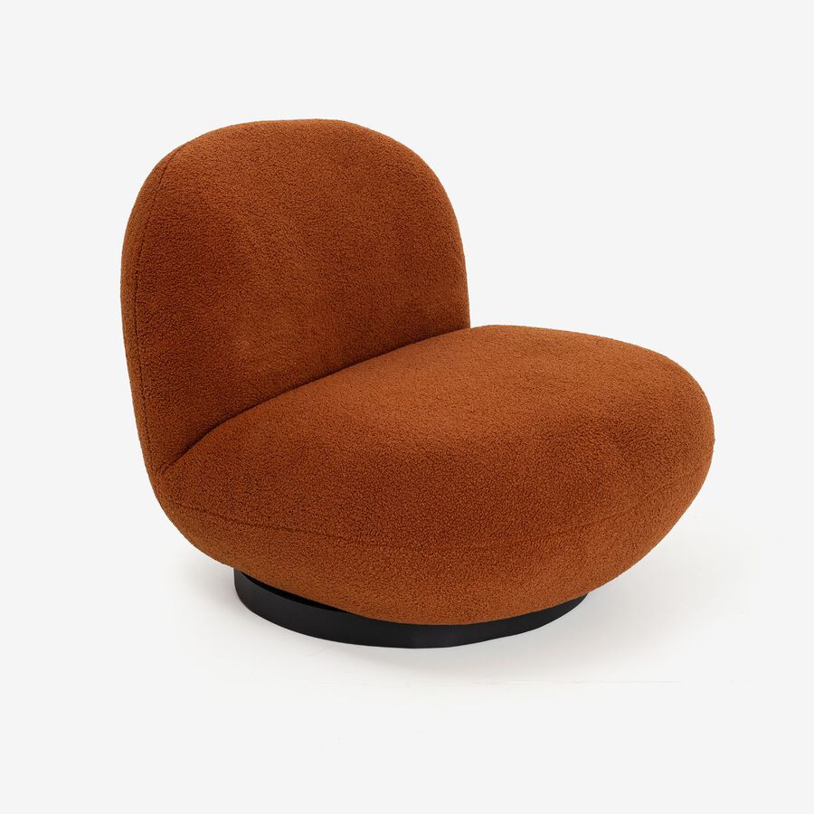 Butaca de borreguito giratoria cobre Pacha 81x95x71 Clau&Chloe