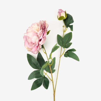 Flor artificial peonia lila 70cm
