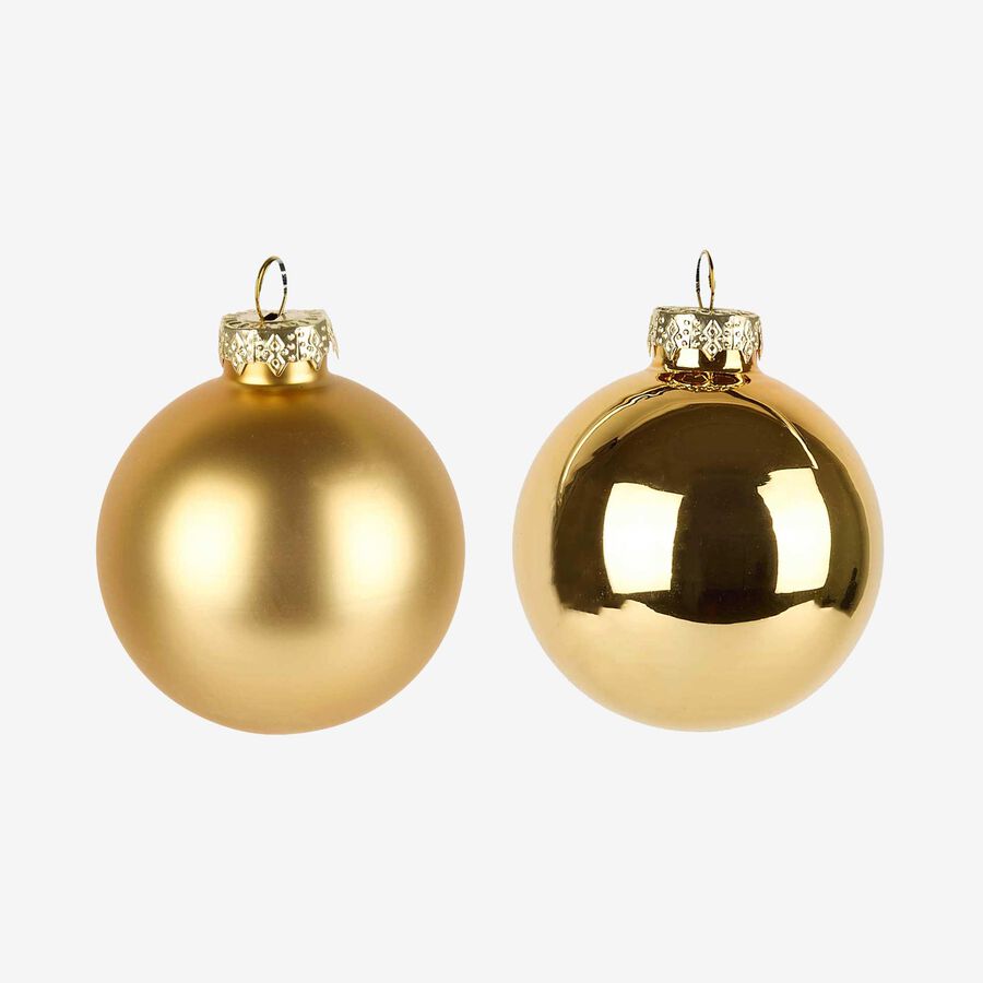 Set de 16 bolas doradas &Oslash;6cm