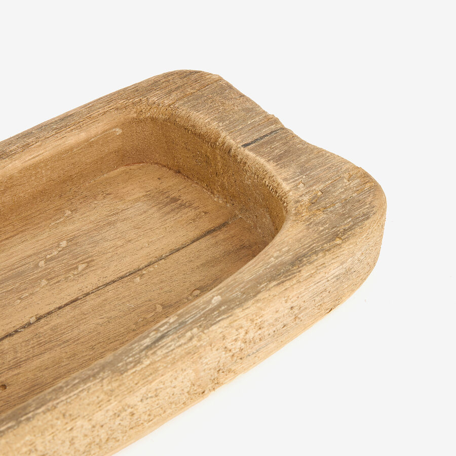 Bandeja de madera con 2 compartimentos 55cm