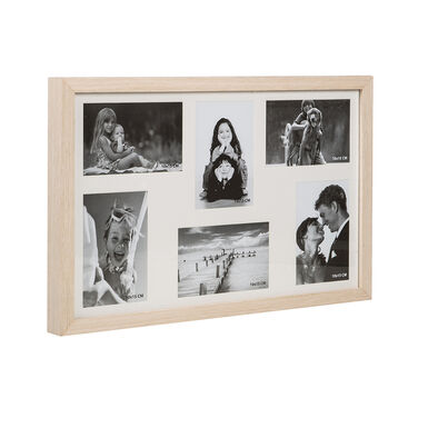 Marco para 6 fotos de madera 10x15