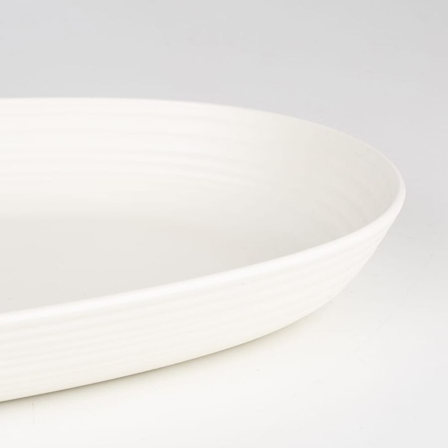 Bandeja para aperitivos blanca color tierra 41x22cm - Guzzini