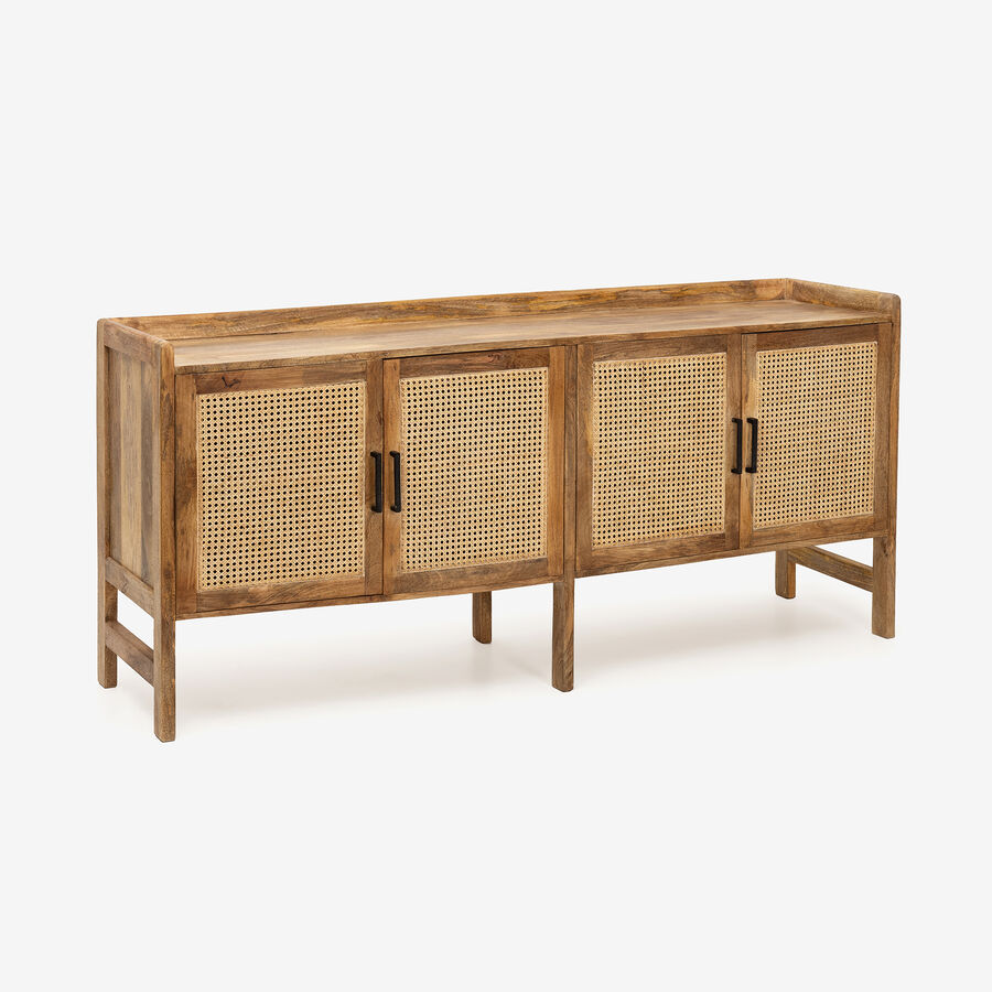 Aparador de madera de mango Merlin 180x42x82cm Clau&Chloe