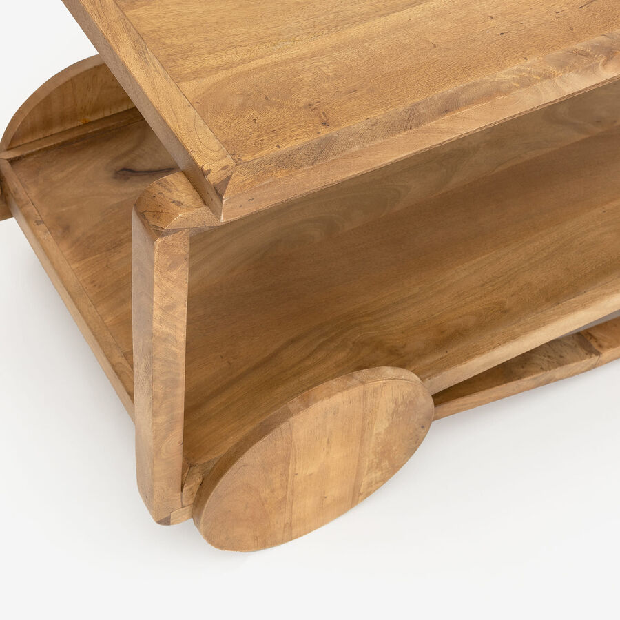 Mesa camarera de madera de mango Round 90x50x56 Clau&Chloe