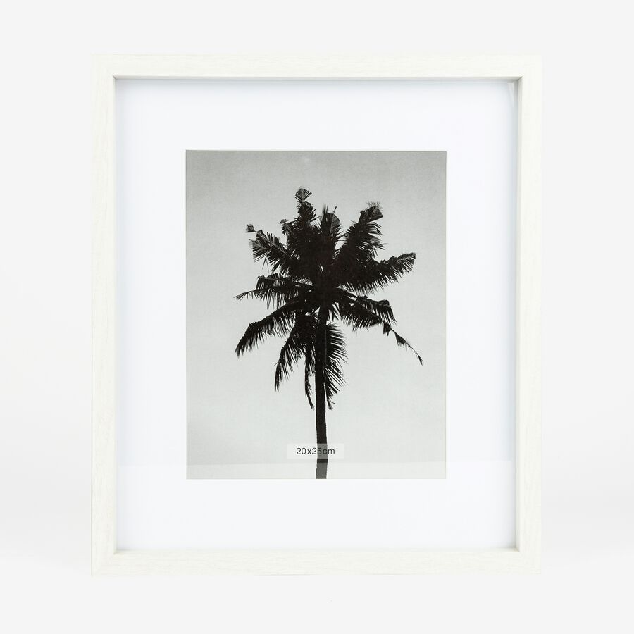 Marco de fotos blanco de madera Mati